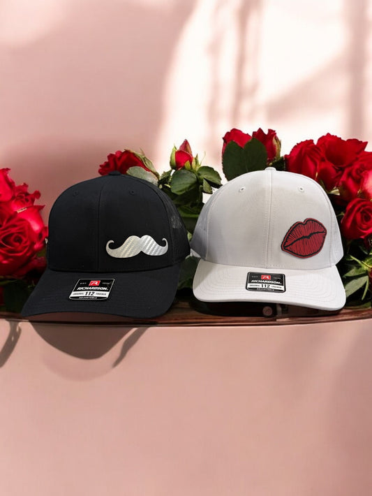 Lips and Mustache Couples hat